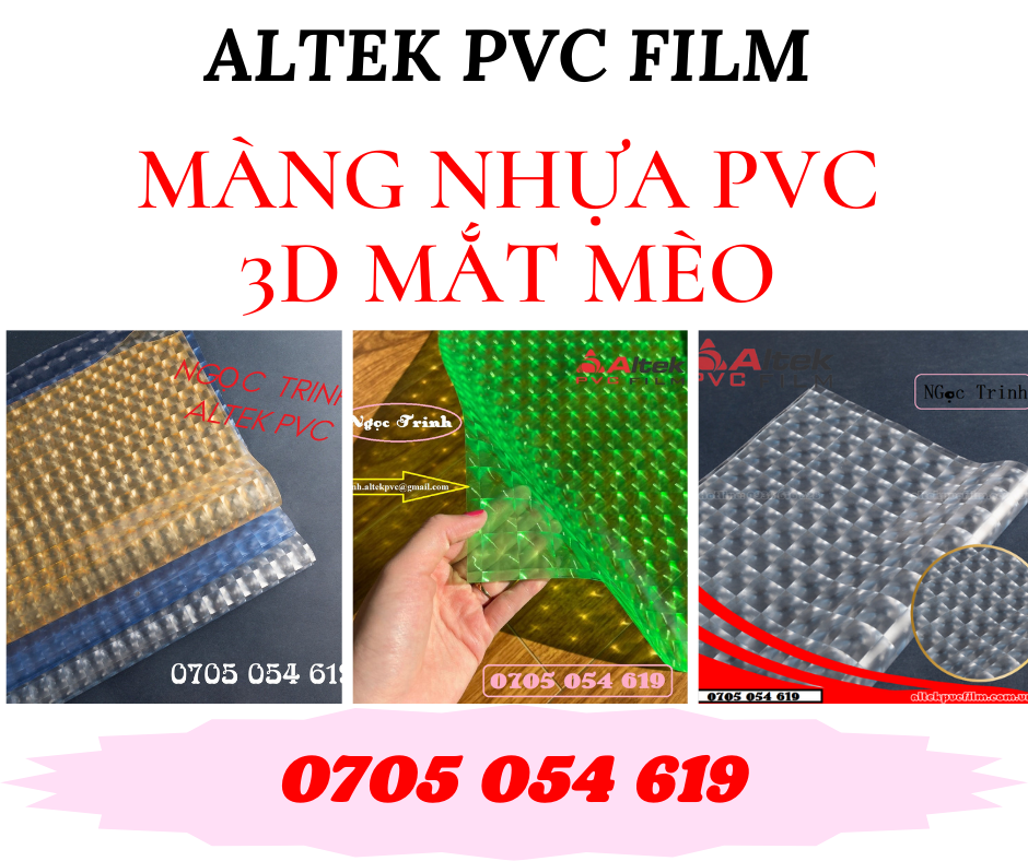 Màng nhựa PVC 3D mắt mèo giá rẻ (giao hàng toàn quốc)